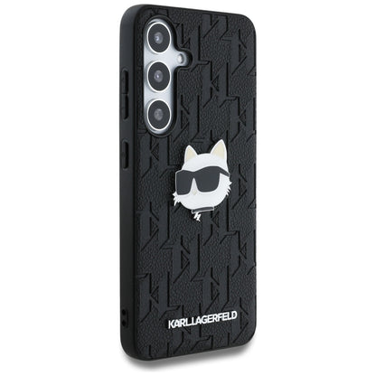 Tok Samsung Galaxy S25 S931-hez, Karl Lagerfeld, Monogram Choupette's Head, Fekete