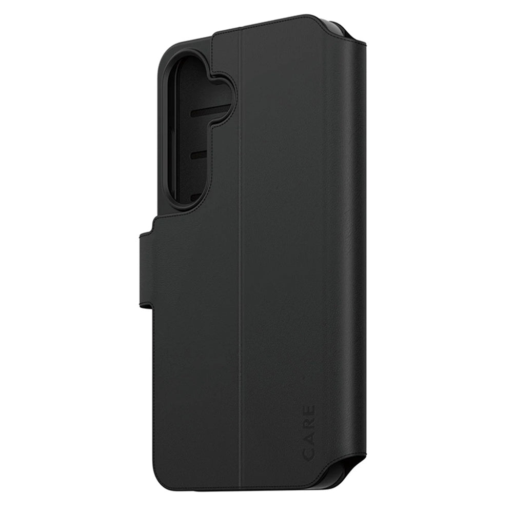 Tok Samsung Galaxy S25 S931-hez, PanzerGlass, Care Feature Kickstand Wallet, Fekete