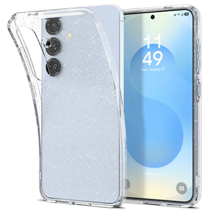Tok Samsung Galaxy S25 S931-hez, Spigen, Liquid Crystal Glitter, Átlátszó ACS08997