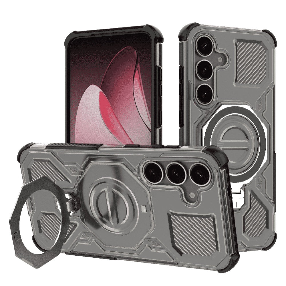 Tok Samsung Galaxy S25 S931-hez, Techsuit, Carbon Shield Pro, Füstszínű