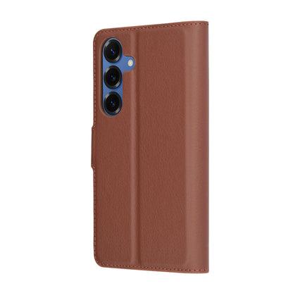 Tok Samsung Galaxy S25 S931-hez, Techsuit, bőr folio, barna