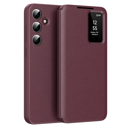 Tok Samsung Galaxy S25 S931-hez, Techsuit, SmartView, Piros