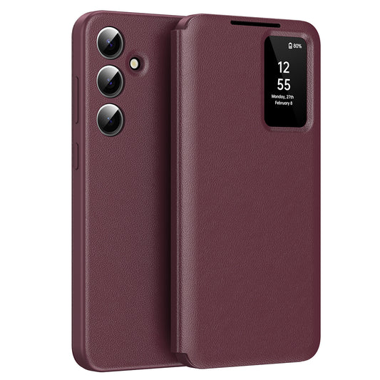 Tok Samsung Galaxy S25 S931-hez, Techsuit, SmartView, Piros