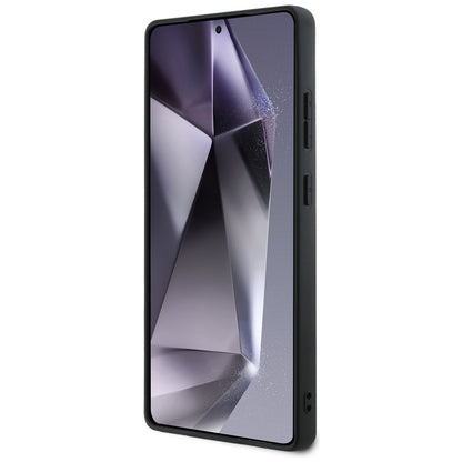 Tok Samsung Galaxy S25 Ultra S938-hoz, Guess, Grained Hot Stamp 4G Triangle, Fekete