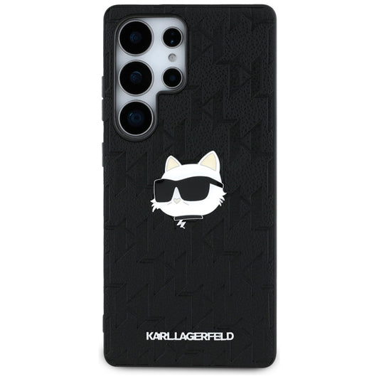 Case for Samsung Galaxy S25 Ultra S938, Karl Lagerfeld, Monogram Choupette's Head, Black