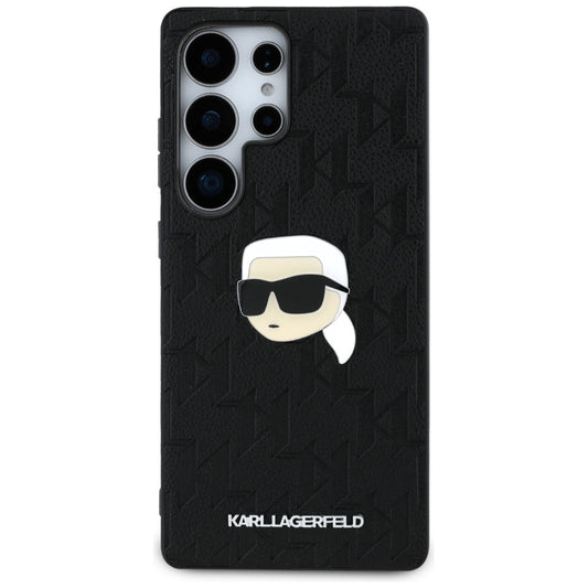 Case for Samsung Galaxy S25 Ultra S938, Karl Lagerfeld, Monogram Karl's Head, Black