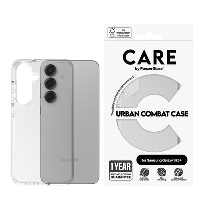 Tok Samsung Galaxy S25 Ultra S938-hoz, PanzerGlass, Care Urban Combat, Átlátszó