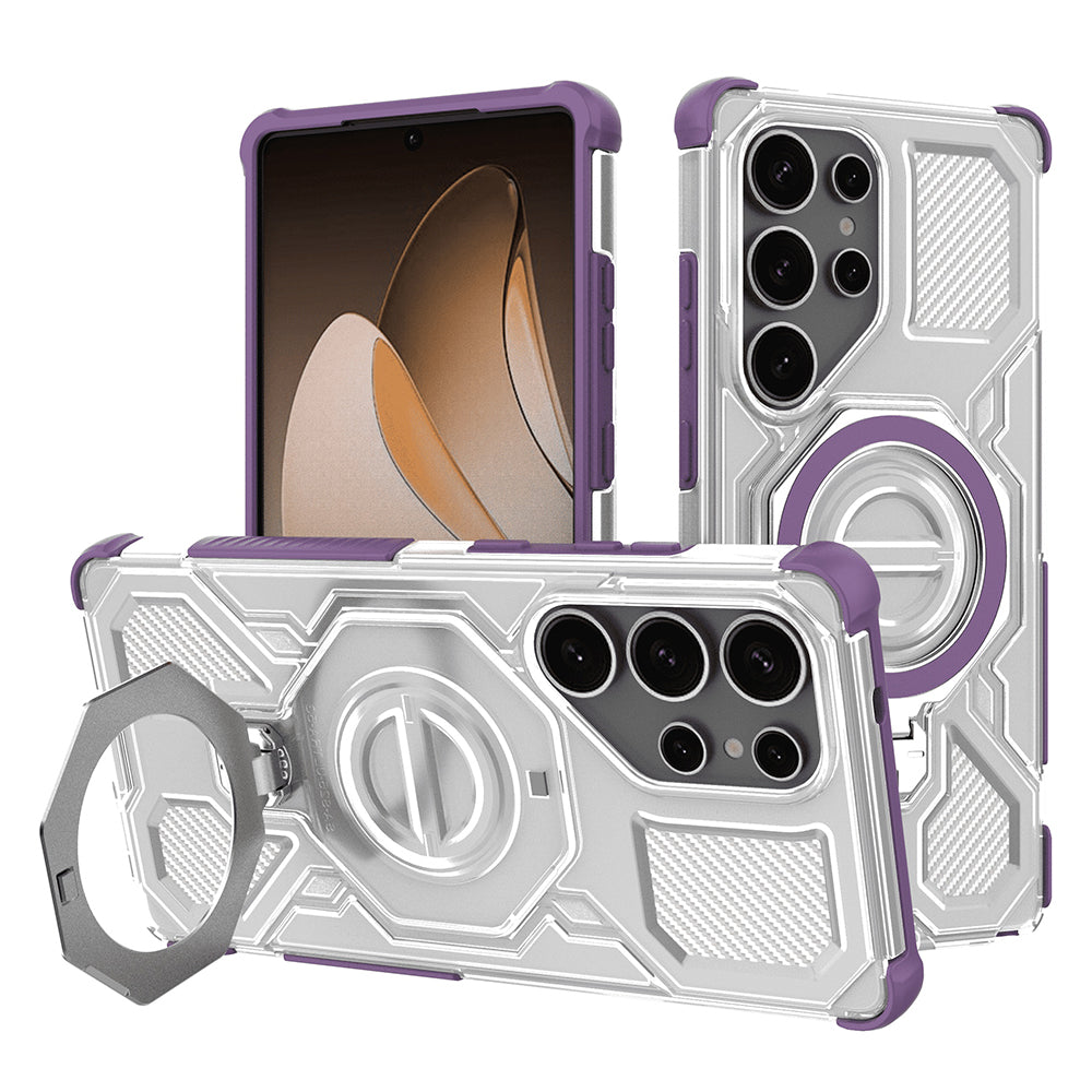 Tok Samsung Galaxy S25 Ultra S938-hoz, Techsuit, Carbon Shield Pro, Lila
