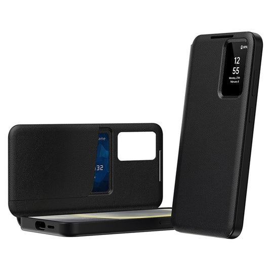 Tok Samsung Galaxy S25 Ultra S938-hoz, Techsuit, SmartView, Fekete