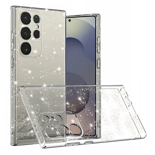 Tok Samsung Galaxy S25 Ultra S938-hoz, Techsuit, SparkleSkin, Átlátszó