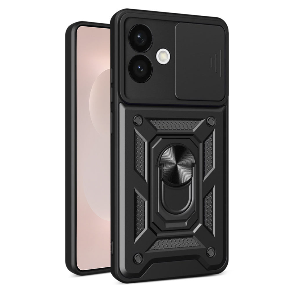 Tok Samsung Galaxy S26 Edge-hez, Techsuit, CamShield, Fekete