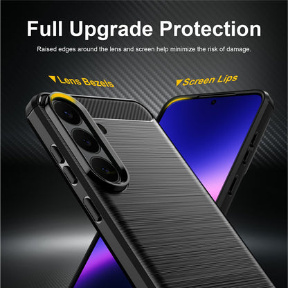 Tok Samsung Galaxy S26 FE / S25 FE-hez, Techsuit, Karbon, Fekete