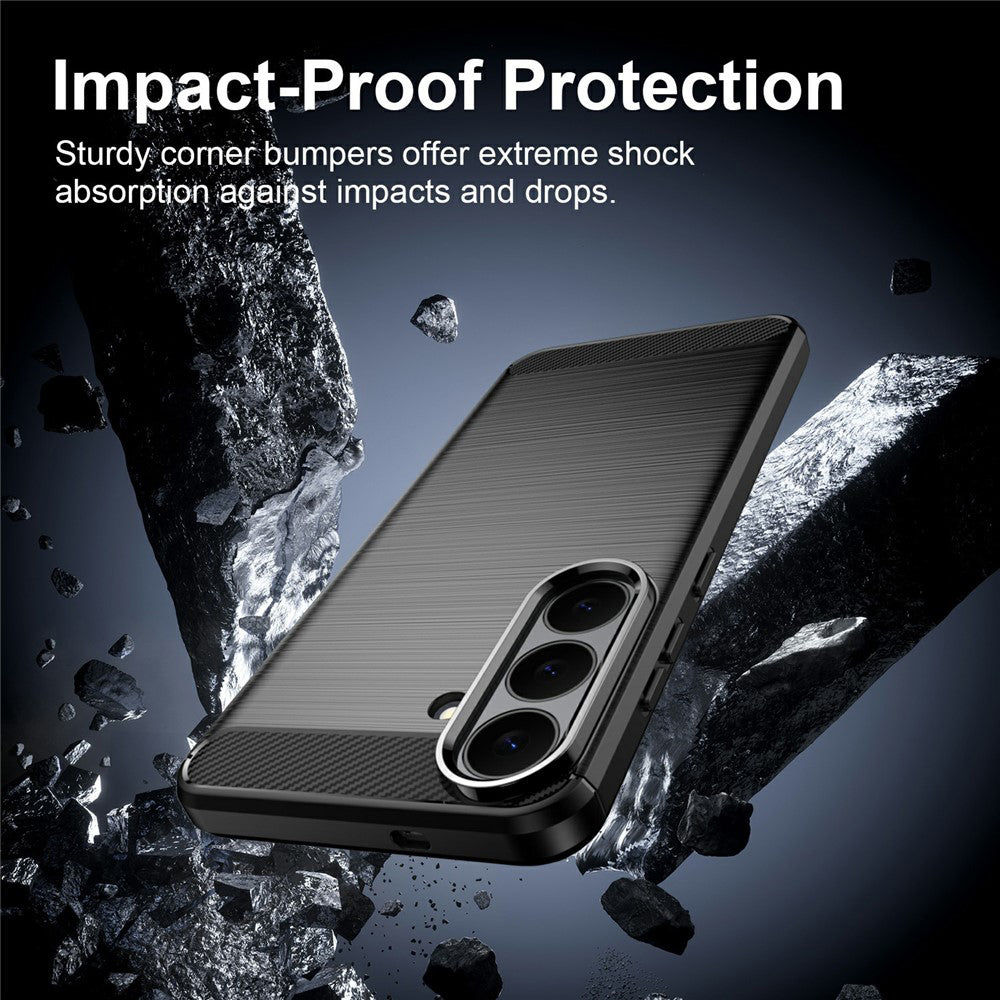 Tok Samsung Galaxy S26 FE / S25 FE-hez, Techsuit, Karbon, Fekete
