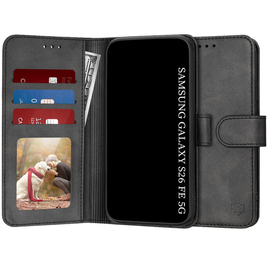 Tok Samsung Galaxy S26 FE / S25 FE készülékhez, Techsuit, Diary Book, Fekete