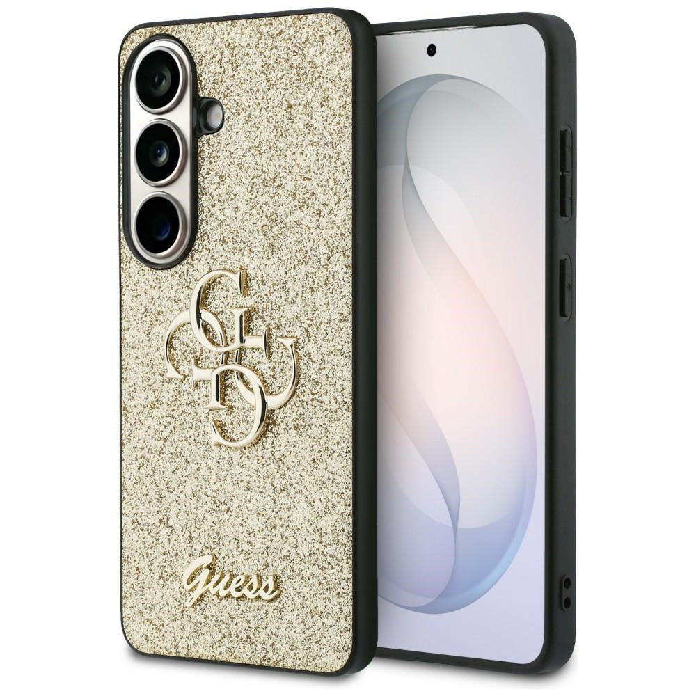 Tok Samsung Galaxy S26 S942-hez, Guess, Fixed Glitter Big 4G Metal Frame, Arany