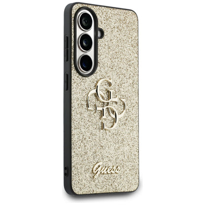 Tok Samsung Galaxy S26 S942-hez, Guess, Fixed Glitter Big 4G Metal Frame, Arany