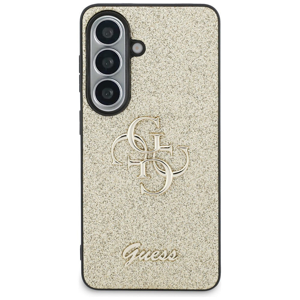 Tok Samsung Galaxy S26 S942-hez, Guess, Fixed Glitter Big 4G Metal Frame, Arany