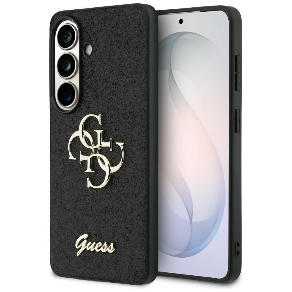Tok Samsung Galaxy S26 S942-hez, Guess, Fixed Glitter Big 4G Metal Frame, Fekete