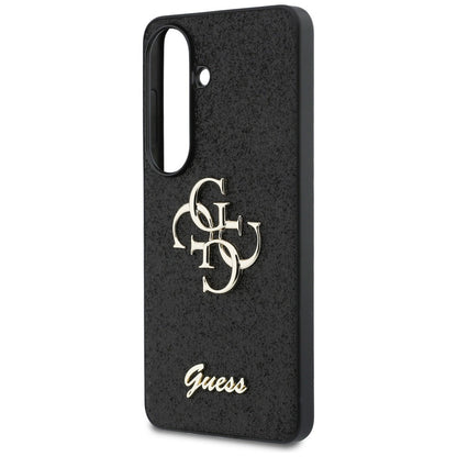 Tok Samsung Galaxy S26 S942-hez, Guess, Fixed Glitter Big 4G Metal Frame, Fekete