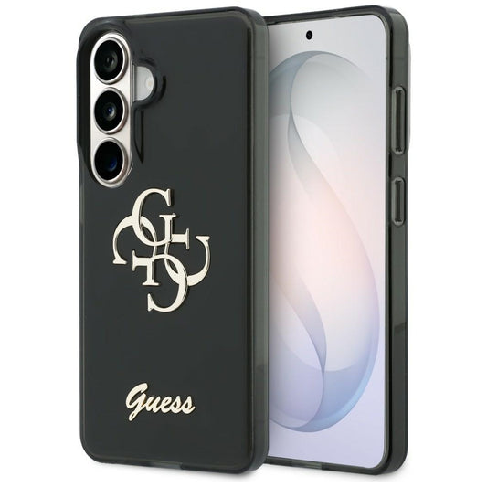 Tok Samsung Galaxy S26 S942-hoz, Guess, IML Big Metal 4G Script, Fekete