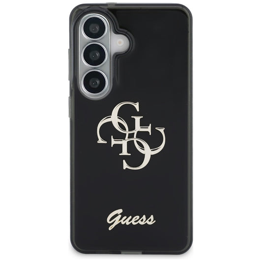 Tok Samsung Galaxy S26 S942-hoz, Guess, IML Big Metal 4G Script, Fekete