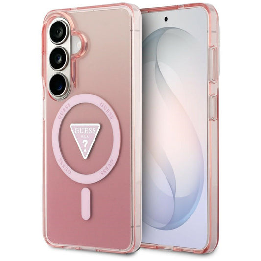 MagSafe tok Samsung Galaxy S26 S942-hez, Guess, IML Gradient Triangle Logo, Rózsaszín