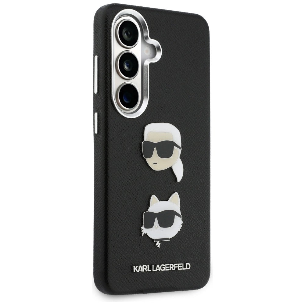 Tok Samsung Galaxy S26 S942-hez, Karl Lagerfeld, Saffiano Karl & Choupette's Head Pin, Fekete