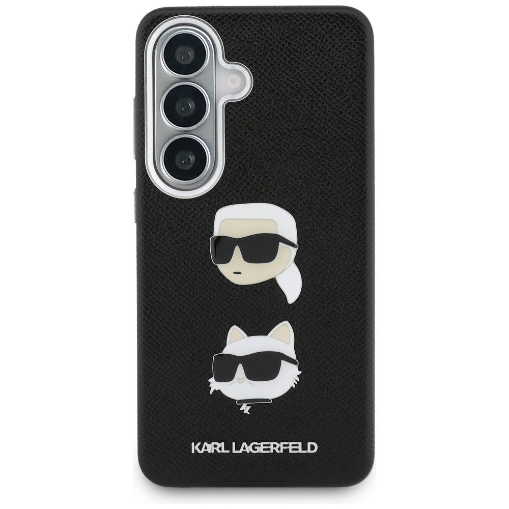 Tok Samsung Galaxy S26 S942-hez, Karl Lagerfeld, Saffiano Karl & Choupette's Head Pin, Fekete