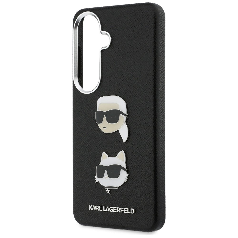 Tok Samsung Galaxy S26 S942-hez, Karl Lagerfeld, Saffiano Karl & Choupette's Head Pin, Fekete