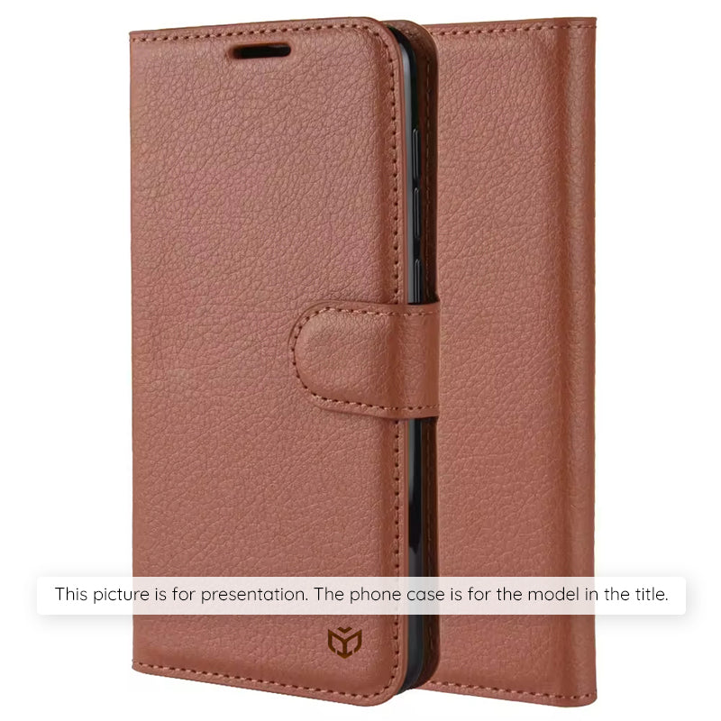 Tok Samsung Galaxy S26 S942-hez, Techsuit, Leather Folio, Barna