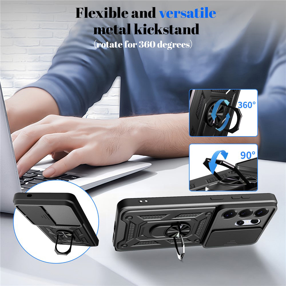 Tok Samsung Galaxy S26-hoz, Techsuit, CamShield, Kék