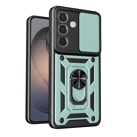 Tok Samsung Galaxy S26-hoz, Techsuit, CamShield, Zöld