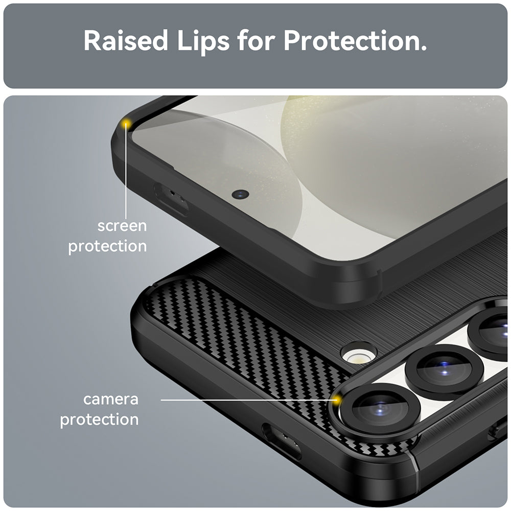 Tok Samsung Galaxy S26-hoz, Techsuit, Szén, Fekete