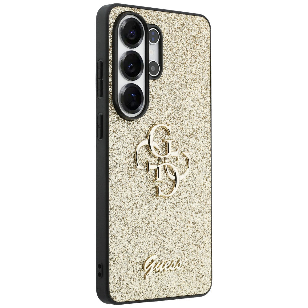 Tok Samsung Galaxy S26 Ultra S948-hez, Guess, Fixed Glitter Big 4G Metal Frame, Arany