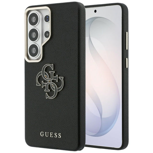 Tok Samsung Galaxy S26 Ultra S948-hoz, Guess, 4G Grained Big and Classic Logo, Fekete