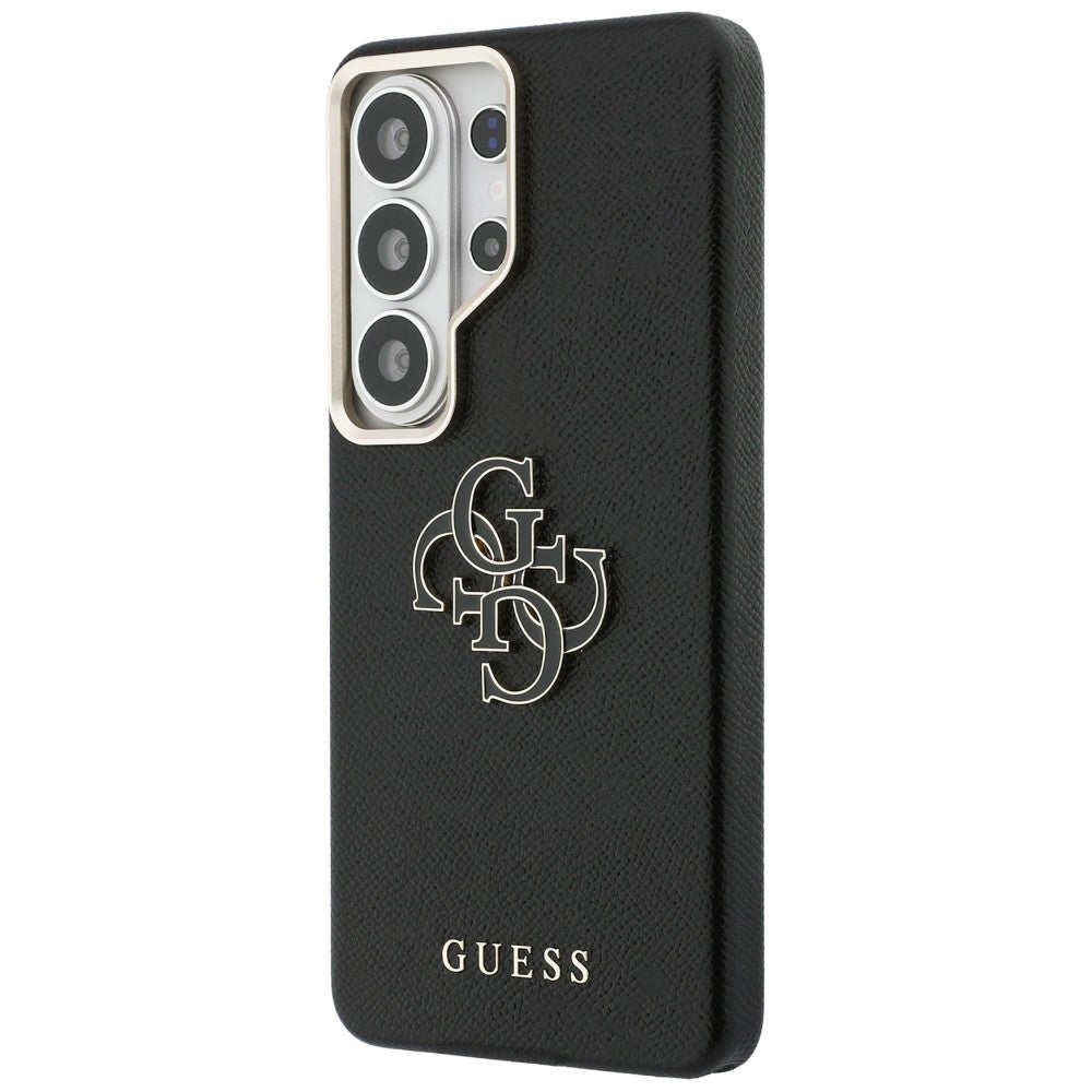 Tok Samsung Galaxy S26 Ultra S948-hoz, Guess, 4G Grained Big and Classic Logo, Fekete