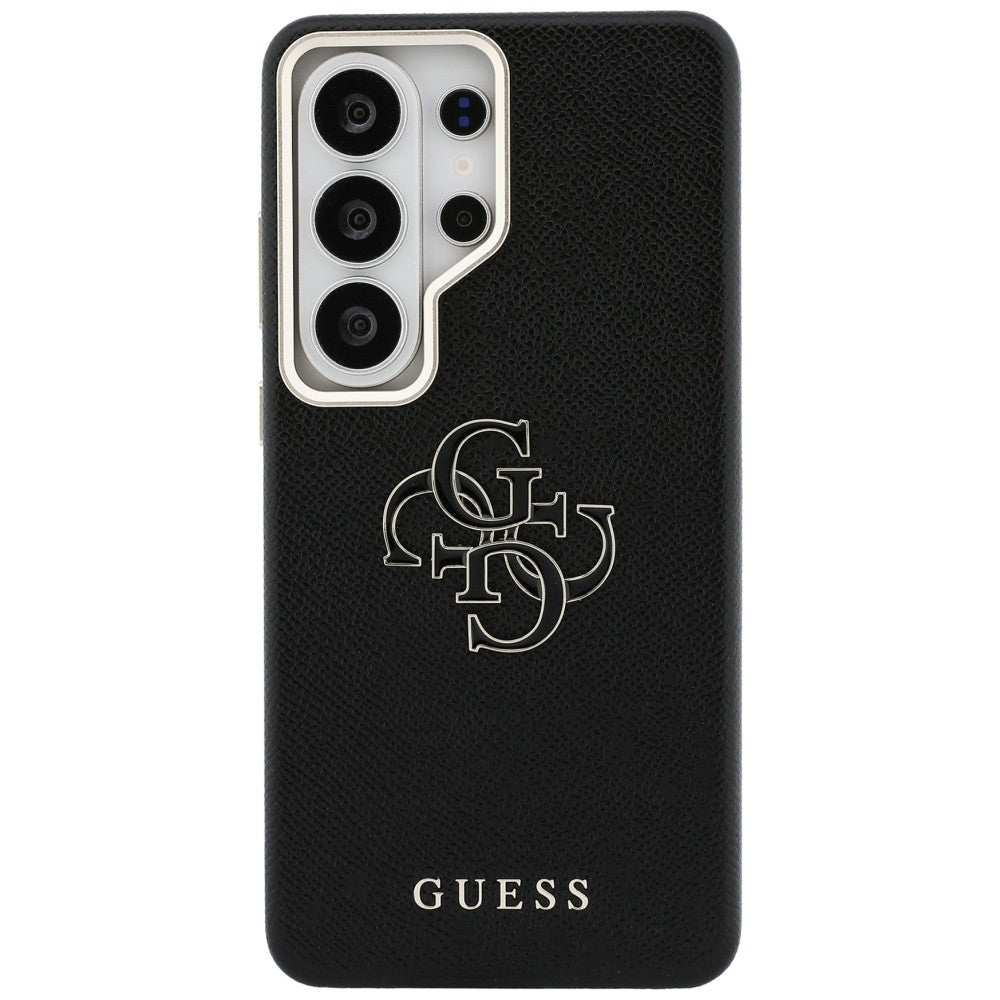 Tok Samsung Galaxy S26 Ultra S948-hoz, Guess, 4G Grained Big and Classic Logo, Fekete