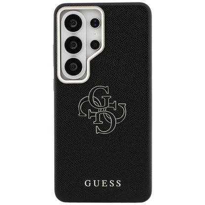 Tok Samsung Galaxy S26 Ultra S948-hoz, Guess, 4G Grained Big and Classic Logo, Fekete