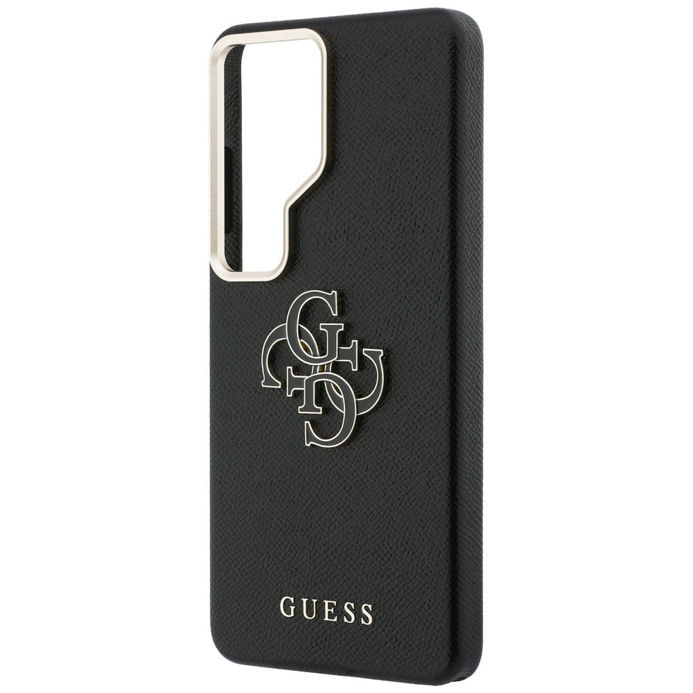Tok Samsung Galaxy S26 Ultra S948-hoz, Guess, 4G Grained Big and Classic Logo, Fekete