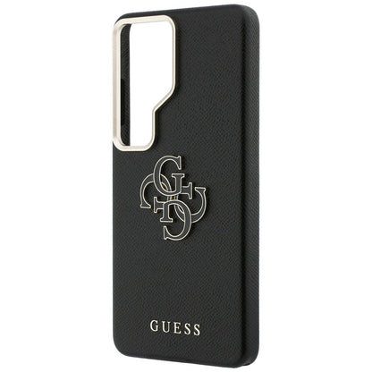Tok Samsung Galaxy S26 Ultra S948-hoz, Guess, 4G Grained Big and Classic Logo, Fekete