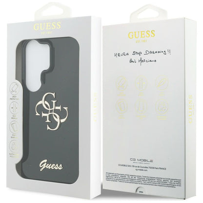 Tok Samsung Galaxy S26 Ultra S948-hoz, Guess, IML Big Metal 4G Script, Fekete