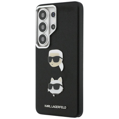 Case for Samsung Galaxy S26 Ultra S948, Karl Lagerfeld, Saffiano Karl & Choupette's Head Pin, Black