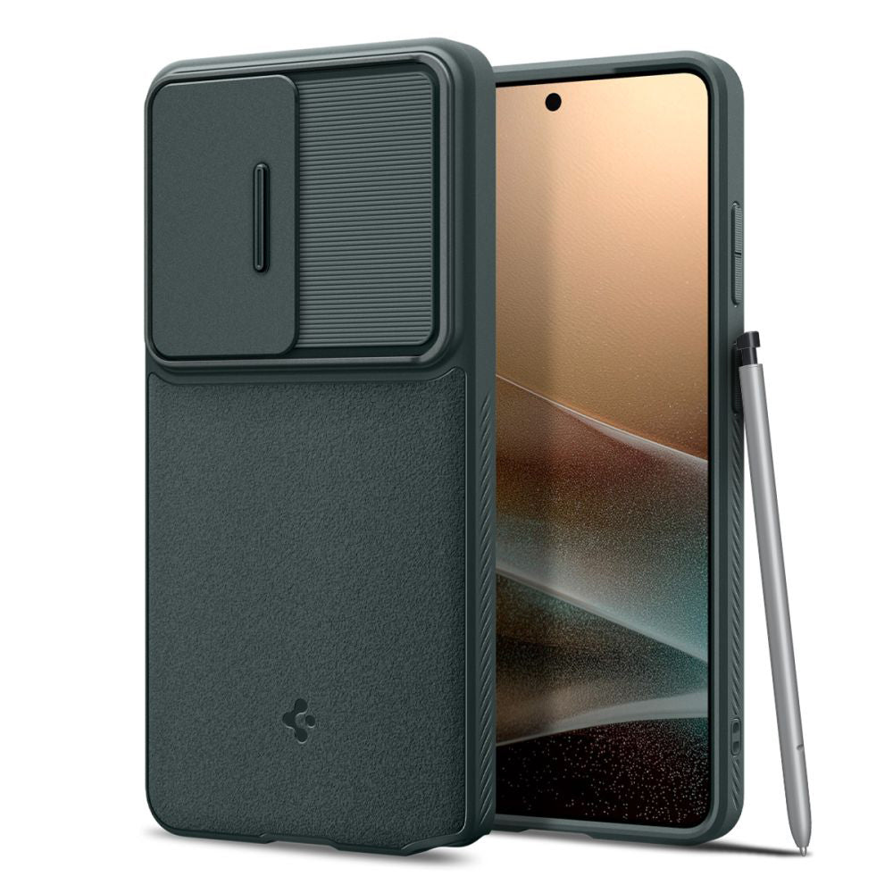 Tok Samsung Galaxy S26 Ultra S948-hoz, Spigen, Optik Armor, Zöld ACS10688