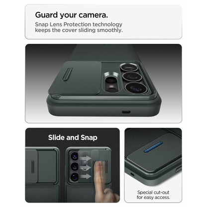 Tok Samsung Galaxy S26 Ultra S948-hoz, Spigen, Optik Armor, Zöld ACS10688