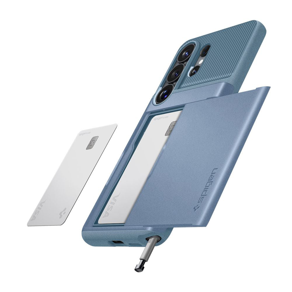 Tok Samsung Galaxy S26 Ultra S948-hoz, Spigen, Slim Armor CS, Kék ACS11225
