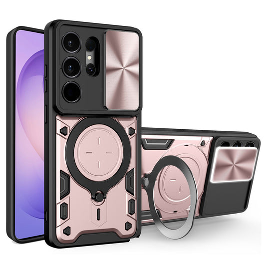 Tok Samsung Galaxy S26 Ultra-hoz, Techsuit, CamGuard Pro, Arany Rózsaszín
