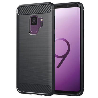 Tok Samsung Galaxy S9 G960-hoz, Techsuit, Karbon, Fekete