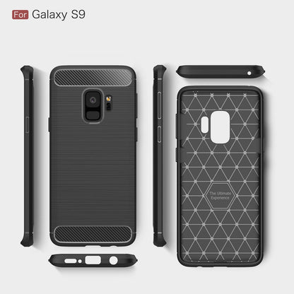 Tok Samsung Galaxy S9 G960-hoz, Techsuit, Karbon, Fekete