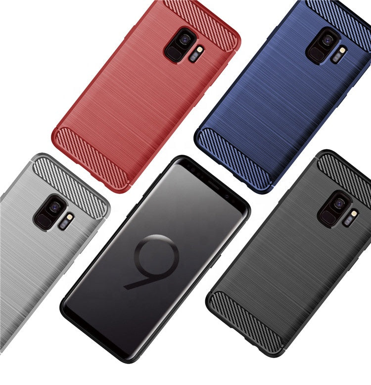 Tok Samsung Galaxy S9 G960-hoz, Techsuit, Karbon, Fekete