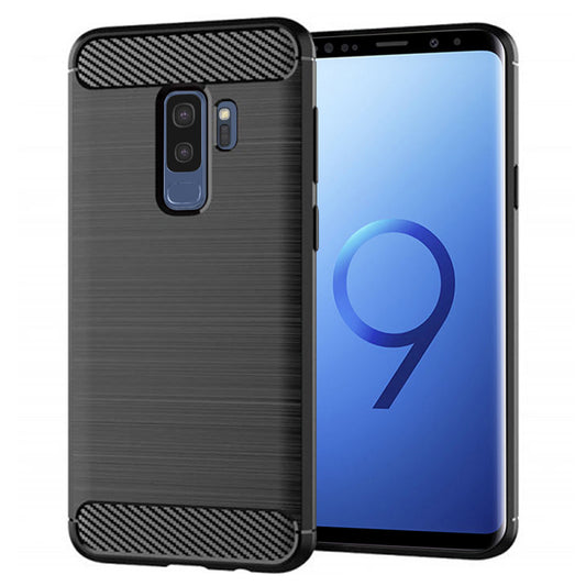 Tok Samsung Galaxy S9+ G965-hez, Techsuit, karbon, fekete